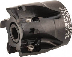 Kennametal - 5 Inserts, 1-1/2" Cut Diam, 3/4" Arbor Diam, 14.48mm Max Depth of Cut, Indexable Square-Shoulder Face Mill - 0/90° Lead Angle, 40mm High, EC14.., EP14.. Insert Compatibility, Through Coolant, Series Mill 1-14 - USA Tool & Supply