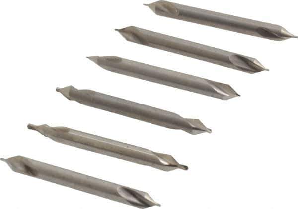 Keo - 5 Piece, #0 to 5/0, Plain Edge, High Speed Steel Combo Drill & Countersink Set - 60° Incl Angle - USA Tool & Supply