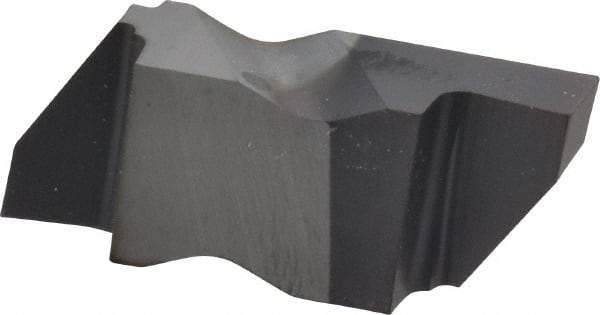 Kennametal - 3125NG Grade KC5010, 3.18mm Cutting Width Carbide Grooving Insert - 3.81mm Max Depth of Cut, Right Hand, 0.19mm Corner Radius, TiAlN Finish - USA Tool & Supply