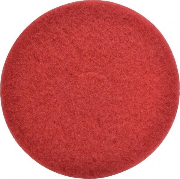 3M - Spray Buffing Pad - 14" Machine, Red Pad, Polyester - USA Tool & Supply