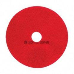 3M - Spray Buffing Pad - 20" Machine, Red Pad, Polyester - USA Tool & Supply