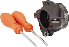 Kennametal - 4 Inserts, 3" Cut Diam, 1" Arbor Diam, 0.361" Max Depth of Cut, Indexable Square-Shoulder Face Mill - 0/90° Lead Angle, 1-3/4" High, SD.T 43.. Insert Compatibility, Series KSSM - USA Tool & Supply