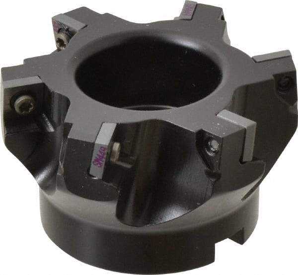 Kennametal - 6 Inserts, 3" Cut Diam, 1" Arbor Diam, 0.361" Max Depth of Cut, Indexable Square-Shoulder Face Mill - 0/90° Lead Angle, 1-3/4" High, SD.T 43.. Insert Compatibility, Series KSSM - USA Tool & Supply