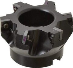 Kennametal - 6 Inserts, 3" Cut Diam, 1" Arbor Diam, 0.361" Max Depth of Cut, Indexable Square-Shoulder Face Mill - 0/90° Lead Angle, 1-3/4" High, SD.T 43.. Insert Compatibility, Series KSSM - USA Tool & Supply
