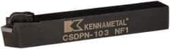 Kennametal - CSDP, Neutral Cut, 0° Lead Angle, 5/8" Shank Height x 5/8" Shank Width, Positive Rake Indexable Turning Toolholder - 4-1/2" OAL, SP..32. Insert Compatibility, Series Kendex - USA Tool & Supply