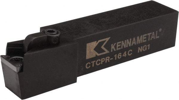 Kennametal - CTCP, Right Hand Cut, 0° Lead Angle, 1" Shank Height x 1" Shank Width, Positive Rake Indexable Turning Toolholder - 5" OAL, TP..42. Insert Compatibility, Series Kendex - USA Tool & Supply