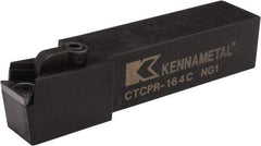 Kennametal - CTCP, Right Hand Cut, 0° Lead Angle, 1" Shank Height x 1" Shank Width, Positive Rake Indexable Turning Toolholder - 5" OAL, TP..42. Insert Compatibility, Series Kendex - USA Tool & Supply