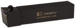 Kennametal - CTFP, Right Hand Cut, 0° Lead Angle, 1-1/4" Shank Height x 1-1/4" Shank Width, Positive Rake Indexable Turning Toolholder - 6" OAL, TP..42. Insert Compatibility, Series Kendex - USA Tool & Supply
