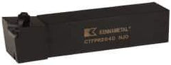 Kennametal - CTFP, Right Hand Cut, 0° Lead Angle, 1-1/4" Shank Height x 1-1/4" Shank Width, Positive Rake Indexable Turning Toolholder - 6" OAL, TP..42. Insert Compatibility, Series Kendex - USA Tool & Supply
