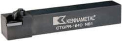Kennametal - CTGP, Right Hand Cut, 0° Lead Angle, 1" Shank Height x 1" Shank Width, Positive Rake Indexable Turning Toolholder - 6" OAL, TP..42. Insert Compatibility, Series Kendex - USA Tool & Supply