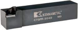 Kennametal - CTGP, Right Hand Cut, 0° Lead Angle, 1-1/4" Shank Height x 1-1/4" Shank Width, Positive Rake Indexable Turning Toolholder - 6" OAL, TP..42. Insert Compatibility, Series Kendex - USA Tool & Supply