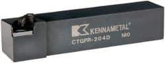 Kennametal - CTGP, Right Hand Cut, 0° Lead Angle, 1-1/4" Shank Height x 1-1/4" Shank Width, Positive Rake Indexable Turning Toolholder - 6" OAL, TP..42. Insert Compatibility, Series Kendex - USA Tool & Supply