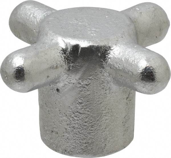 Gibraltar - 2-1/2" Head Diam, 4 Point Spoked Knob - 5/8-11 Hole, Cast Iron - USA Tool & Supply