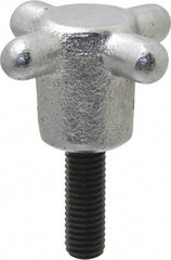 Strong Hand Tools - 2-1/2" Head Diam, 4 Point Spoked Knob - 1/2-13 Stem, Cast Iron - USA Tool & Supply
