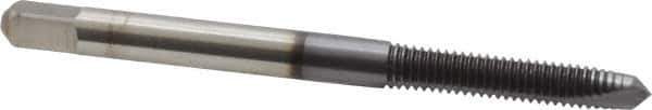 Kennametal - #10-32 UNF, 2 Flute, TiCN Finish, High Speed Steel Spiral Point Tap - Plug Chamfer, Right Hand Thread, 2.38" OAL, 7/8" Thread Length, 0.194" Shank Diam, 2B Class of Fit, Series 5301S - Exact Industrial Supply