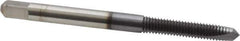 Kennametal - #10-32 UNF, 2 Flute, TiCN Finish, High Speed Steel Spiral Point Tap - Plug Chamfer, Right Hand Thread, 2.38" OAL, 7/8" Thread Length, 0.194" Shank Diam, 2B Class of Fit, Series 5301S - Exact Industrial Supply