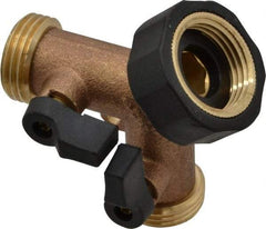 Midwest Control - Garden Hose Coupler - Brass, Female Swivel Nut to Male Hose Connector - USA Tool & Supply