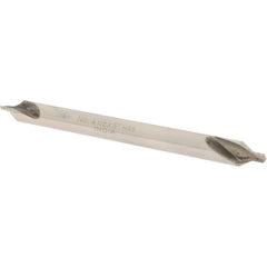 Combo Drill & Countersink: #4-1/2, 3/8″ Body Dia, High Speed Steel Bright (Polished) Finish, 9/64″ Point Dia, 9/64″ Point Length, 5″ OAL, Right Hand Cut