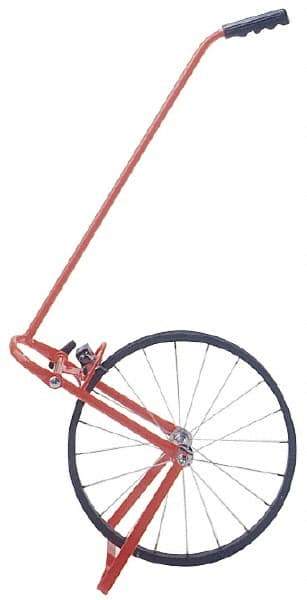 CST/berger - 100,000' Counter Limit, 4' OAL, Red Measuring Wheel - 1" Accuracy per 100", Measures in Feet - USA Tool & Supply