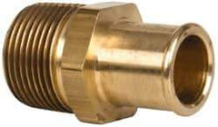 Parker - 1 NPT Thread Hose Barb x Male NPT Connector - 1" ID Hose, Brass - USA Tool & Supply