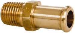 Parker - 1/4 NPT Thread Hose Barb x Male NPT Connector - 1/2" ID Hose, Brass - USA Tool & Supply