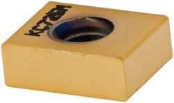 Kennametal - LNEQ1245 Grade KC725M Carbide Milling Insert - TiN/TiCN/TiN Finish, 0.1772" Thick, 0.4mm Corner Radius - USA Tool & Supply