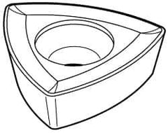 Kennametal - WPGX07T312 GN Grade K110M Carbide Milling Insert - Uncoated, 5/32" Thick, 0.4402" Inscribed Circle, 16mm Corner Radius - USA Tool & Supply