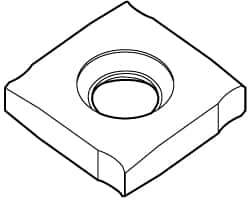 Kennametal - SNHX12L5 GE Grade KC510M Carbide Milling Insert - TiAlN Finish, 0.2126" Thick, 1/2" Inscribed Circle - USA Tool & Supply