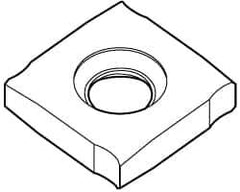 Kennametal - SNHX12L5 GE Grade KC510M Carbide Milling Insert - TiAlN Finish, 0.2126" Thick, 1/2" Inscribed Circle - USA Tool & Supply