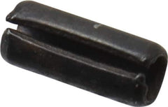 Value Collection - 2mm Diam x 5mm Long Slotted Spring Pin - Grade 1070-1080 Steel, Plain Finish - USA Tool & Supply
