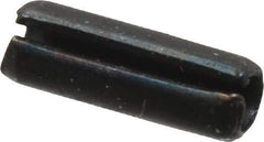 Value Collection - 2mm Diam x 6mm Long Slotted Spring Pin - Grade 1070-1080 Steel, Plain Finish - USA Tool & Supply