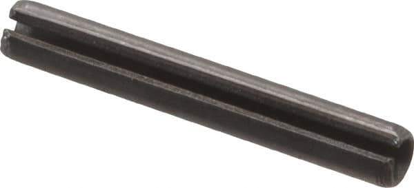 Value Collection - 2mm Diam x 14mm Long Slotted Spring Pin - Grade 1070-1080 Steel, Plain Finish - USA Tool & Supply