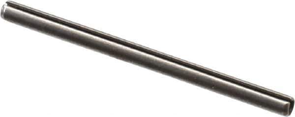 Value Collection - 2mm Diam x 30mm Long Slotted Spring Pin - Grade 1070-1080 Steel, Plain Finish - USA Tool & Supply