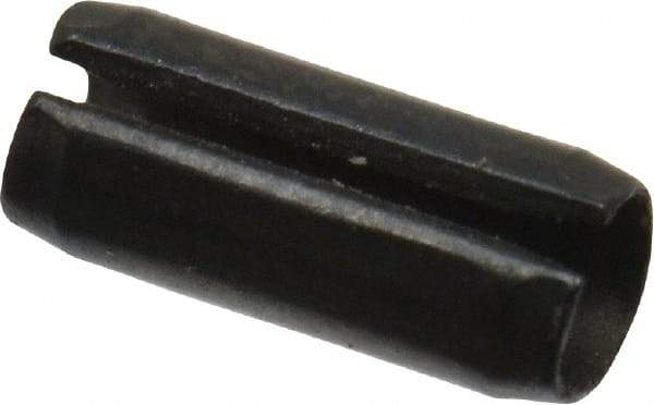 Value Collection - 2.5mm Diam x 6mm Long Slotted Spring Pin - Grade 1070-1080 Steel, Plain Finish - USA Tool & Supply