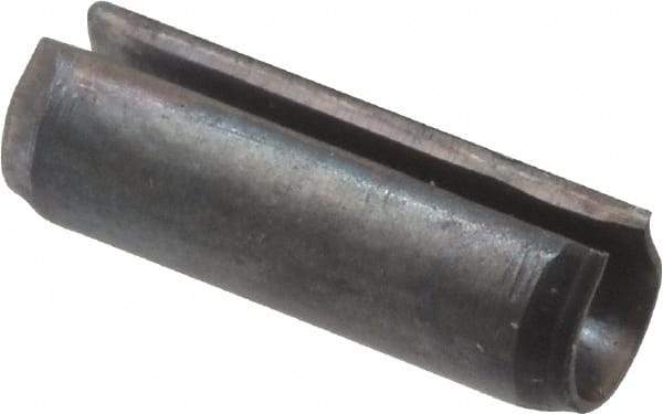 Value Collection - 2.5mm Diam x 8mm Long Slotted Spring Pin - Grade 1070-1080 Steel, Plain Finish - USA Tool & Supply