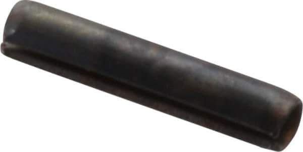 Value Collection - 2.5mm Diam x 12mm Long Slotted Spring Pin - Grade 1070-1080 Steel, Plain Finish - USA Tool & Supply