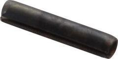 Value Collection - 2.5mm Diam x 12mm Long Slotted Spring Pin - Grade 1070-1080 Steel, Plain Finish - USA Tool & Supply