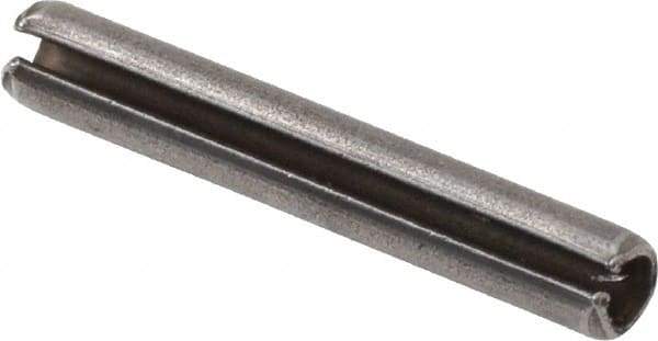 Value Collection - 2.5mm Diam x 16mm Long Slotted Spring Pin - Grade 1070-1080 Steel, Plain Finish - USA Tool & Supply