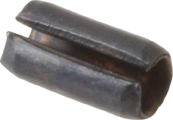 Value Collection - 3mm Diam x 6mm Long Slotted Spring Pin - Grade 1070-1080 Steel, Plain Finish - USA Tool & Supply