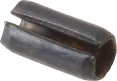Value Collection - 3mm Diam x 6mm Long Slotted Spring Pin - Grade 1070-1080 Steel, Plain Finish - USA Tool & Supply