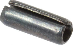 Value Collection - 3mm Diam x 8mm Long Slotted Spring Pin - Grade 1070-1080 Steel, Plain Finish - USA Tool & Supply