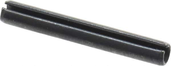 Value Collection - 3mm Diam x 22mm Long Slotted Spring Pin - Grade 1070-1080 Steel, Plain Finish - USA Tool & Supply