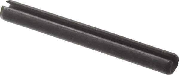Value Collection - 3mm Diam x 26mm Long Slotted Spring Pin - Grade 1070-1080 Steel, Plain Finish - USA Tool & Supply