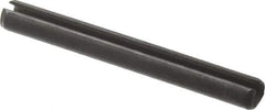 Value Collection - 3mm Diam x 26mm Long Slotted Spring Pin - Grade 1070-1080 Steel, Plain Finish - USA Tool & Supply