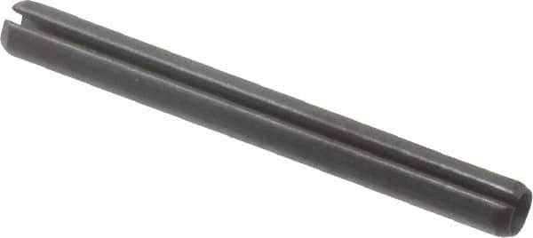 Value Collection - 3mm Diam x 30mm Long Slotted Spring Pin - Grade 1070-1080 Steel, Plain Finish - USA Tool & Supply