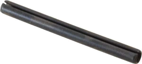 Value Collection - 3mm Diam x 32mm Long Slotted Spring Pin - Grade 1070-1080 Steel, Plain Finish - USA Tool & Supply
