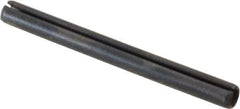 Value Collection - 3mm Diam x 32mm Long Slotted Spring Pin - Grade 1070-1080 Steel, Plain Finish - USA Tool & Supply