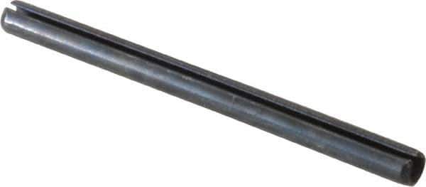 Value Collection - 3mm Diam x 40mm Long Slotted Spring Pin - Grade 1070-1080 Steel, Plain Finish - USA Tool & Supply