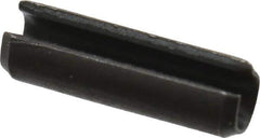 Value Collection - 3.5mm Diam x 12mm Long Slotted Spring Pin - Grade 1070-1080 Steel, Plain Finish - USA Tool & Supply