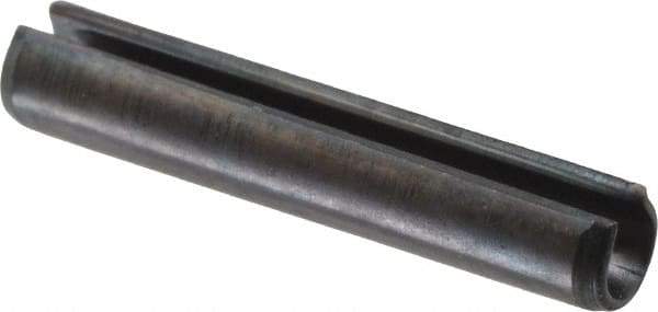 Value Collection - 3.5mm Diam x 20mm Long Slotted Spring Pin - Grade 1070-1080 Steel, Plain Finish - USA Tool & Supply